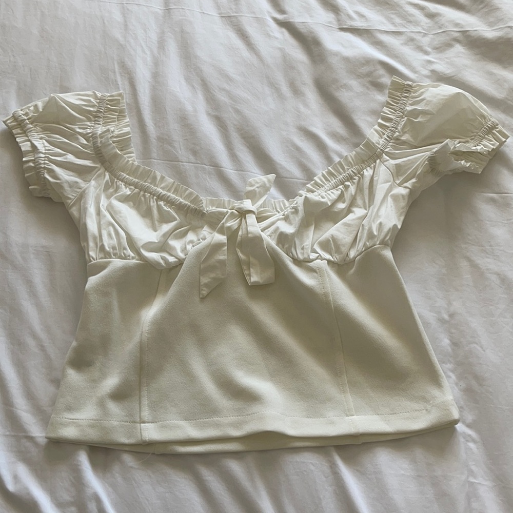 White off shoulder top